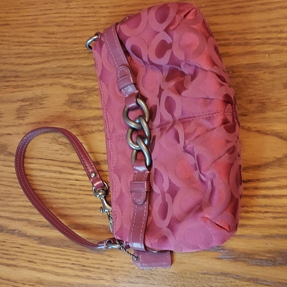 COACH Maroon Wristlet
